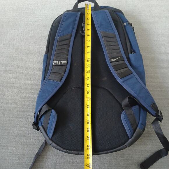 Nike Hoops Elite Backpack Blue Multi Zip Pockets Shoe Storage Basketball School - Picture 8 of 9